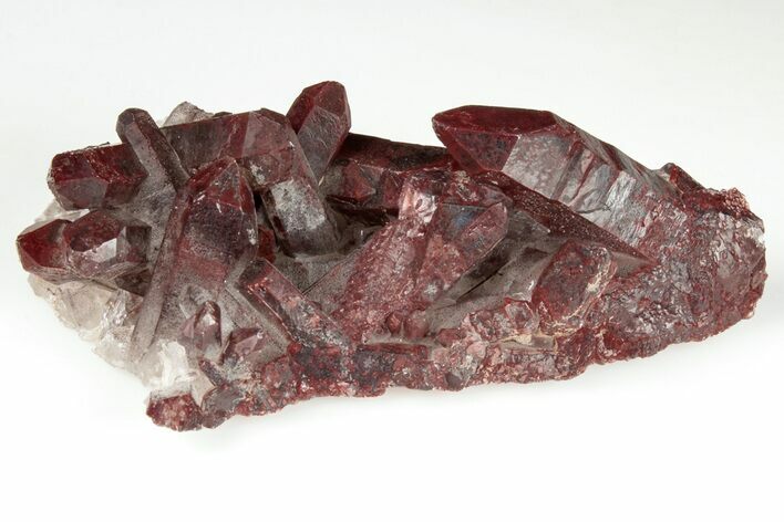 Natural Red Quartz Crystal Cluster - Morocco #199090